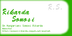 rikarda somosi business card